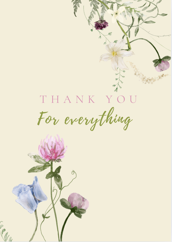 Thank you for Everything