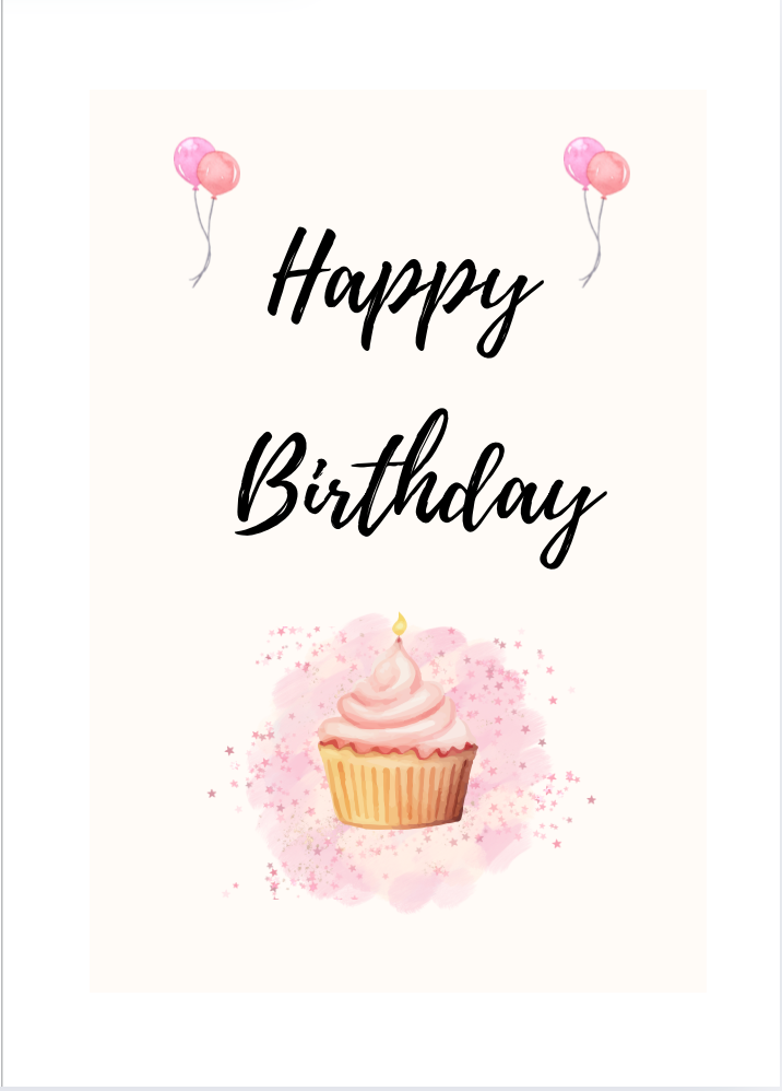 Happy Birthday Cupcake